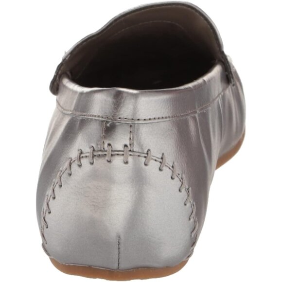 Aerosoles Womens Gunmetal Combo Closed Rounded Toe Over Drive Flats Loafer - Picture 3 of 7